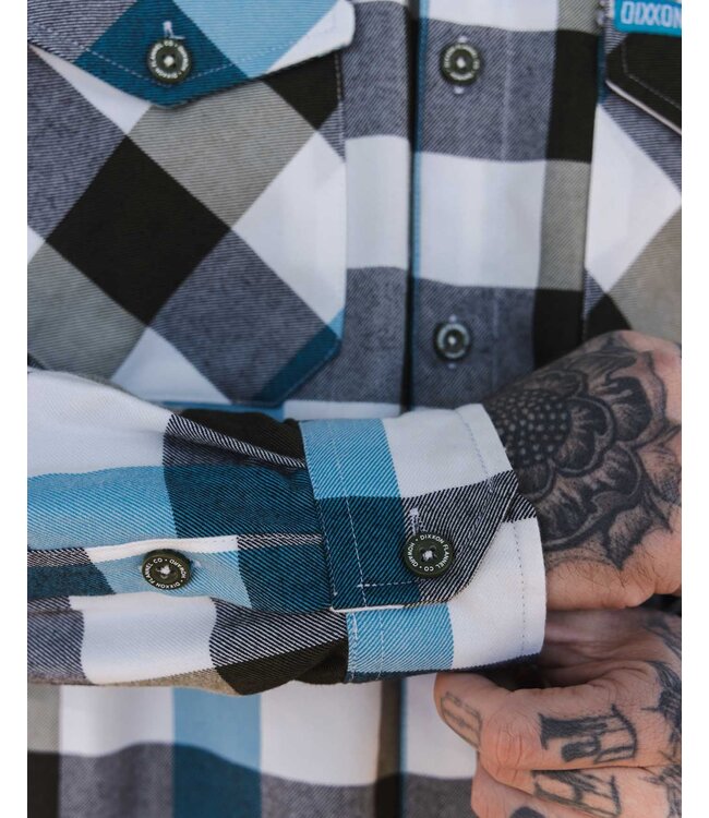 DIXXON MENS HOWARD FLANNEL HO25 BLACK/BLUE