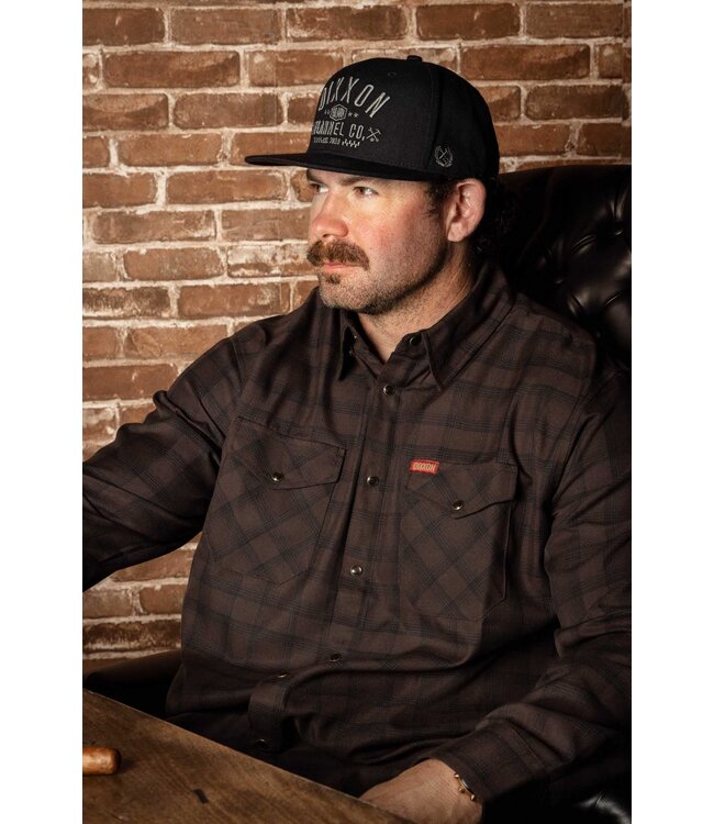 DIXXON MENS TOBACCO LONG SLEEVE FLANNEL BROWN