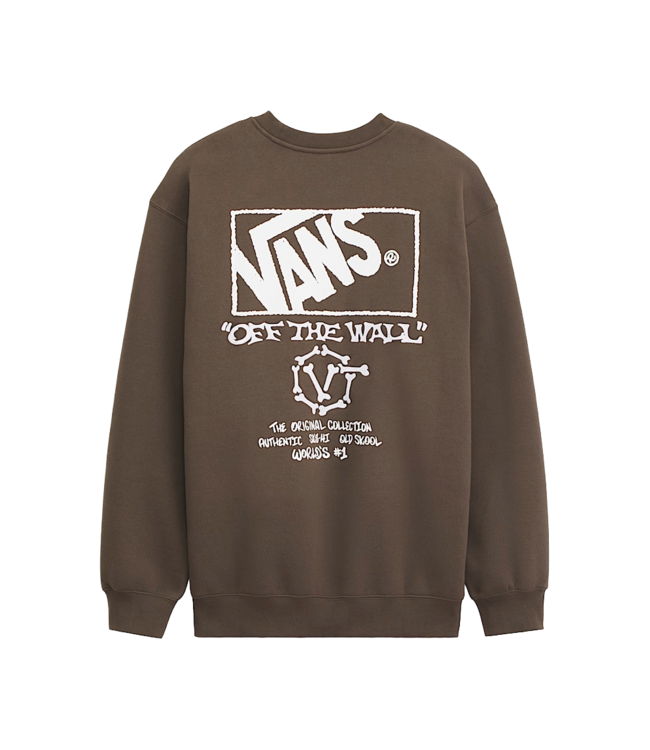 VANS MENS CIRCLE BONES FORMULA SWEATER (EMP) COAL BROWN