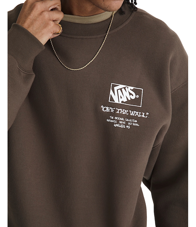 VANS MENS CIRCLE BONES FORMULA SWEATER (EMP) COAL BROWN