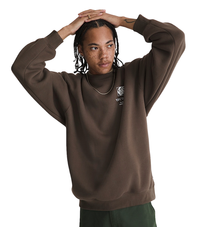 VANS MENS CIRCLE BONES FORMULA SWEATER (EMP) COAL BROWN