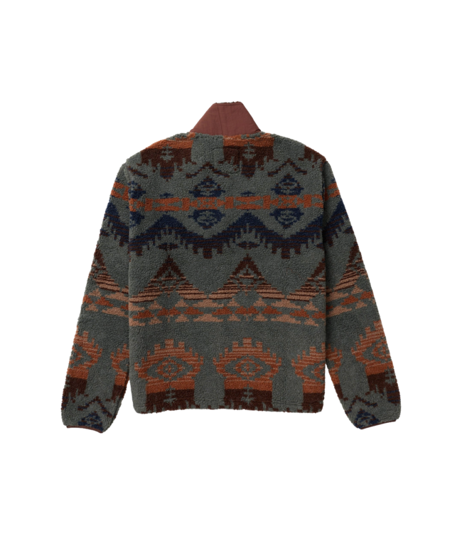 RVCA MENS JACUMBA SHERPA ZIP MULTI