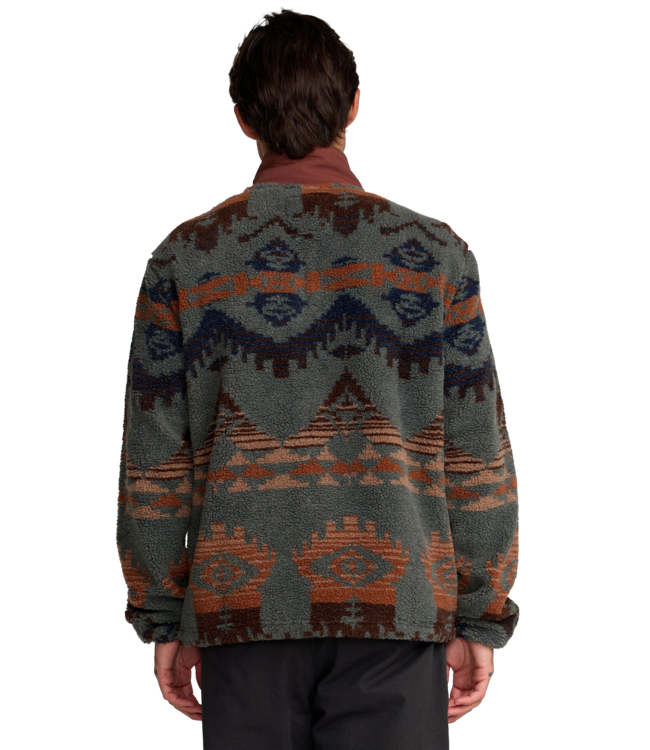 RVCA MENS JACUMBA SHERPA ZIP MULTI