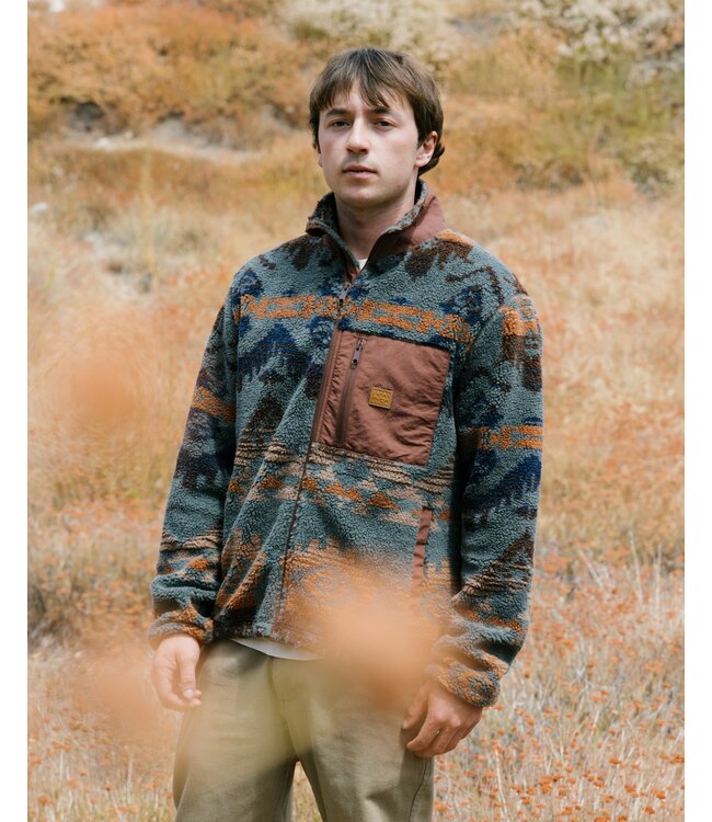 RVCA MENS JACUMBA SHERPA ZIP MULTI