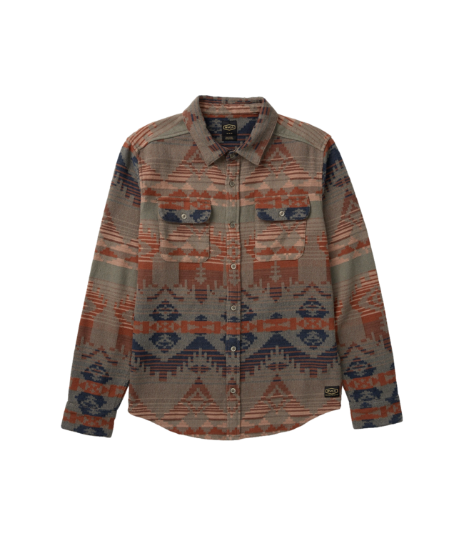 RVCA MENS DAYSHIFT BLANKET LONG SLEEVE FLANNEL MULTI