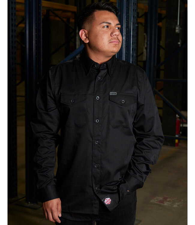 DIXXON MENS WORKFORCE LONG SLEEVE SHIRT BLACK