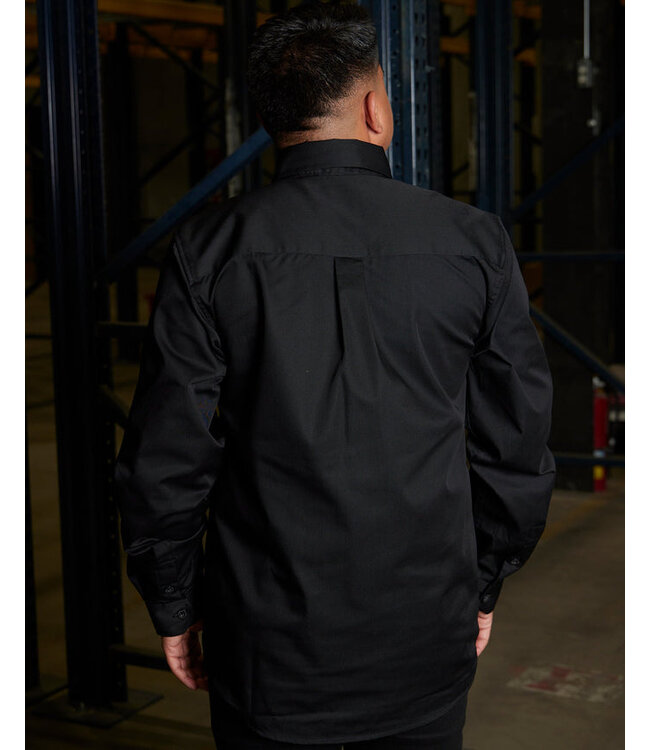 DIXXON MENS WORKFORCE LONG SLEEVE SHIRT BLACK