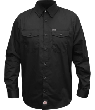 DIXXON DIXXON MENS WORKFORCE LONG SLEEVE SHIRT BLACK