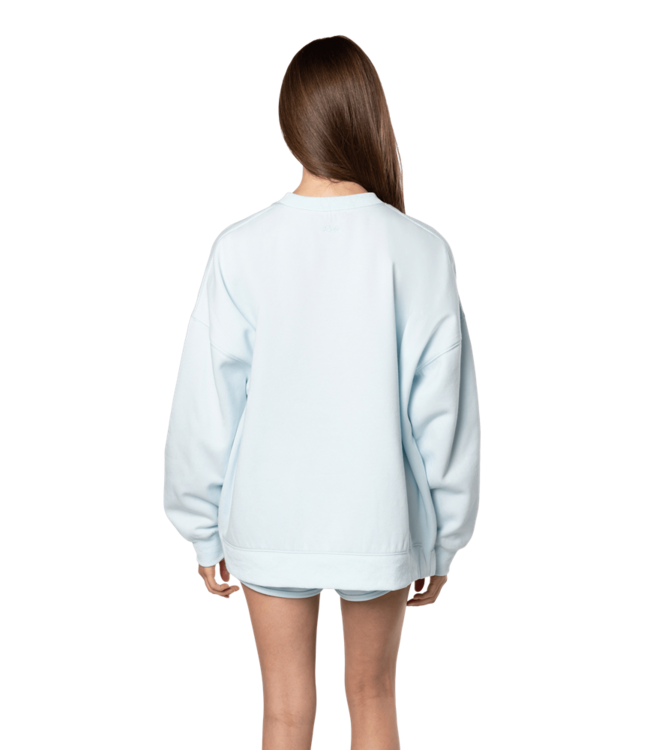TEAMLTD WOMENS OVERSIZED CREW SWEATER ICE BLUE