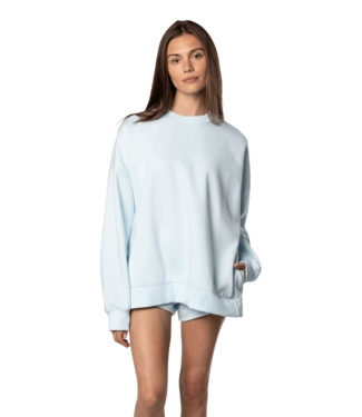 TEAMLTD TEAMLTD WOMENS OVERSIZED CREW SWEATER ICE BLUE
