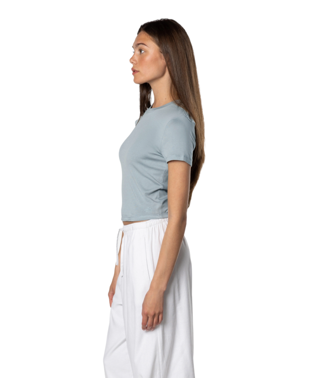 TEAMLTD WOMENS BABY SHORT SLEEVE TEE BLUE