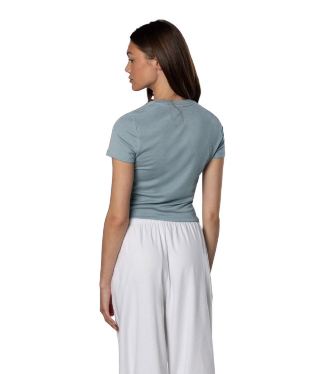 TEAMLTD WOMENS BABY SHORT SLEEVE TEE BLUE