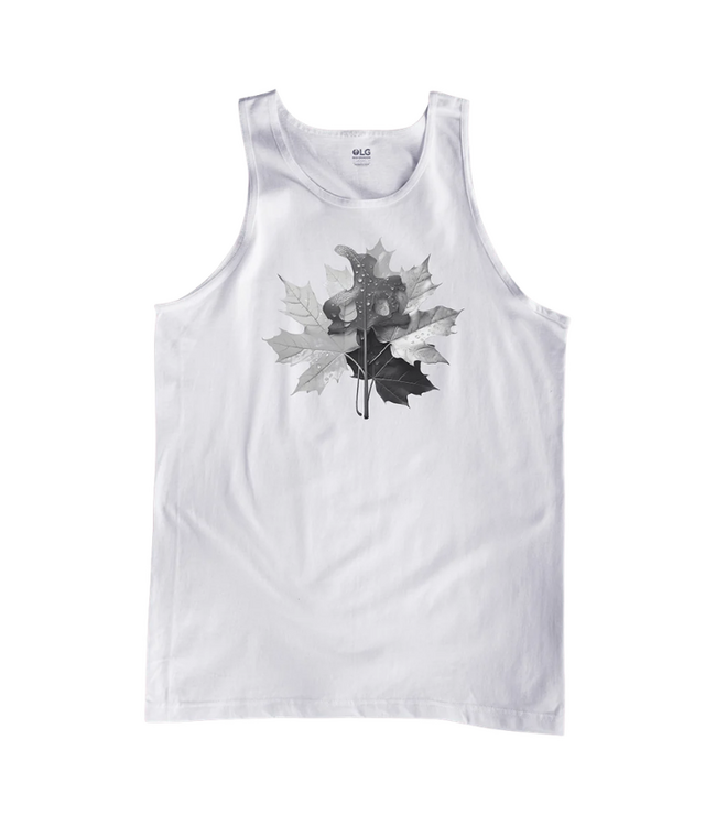 RDS MENS LEAF PILE TANK SP26 WHITE