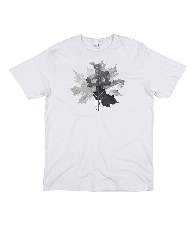 RDS MENS LEAF PILE SHORT SLEEVE TEE WHITE