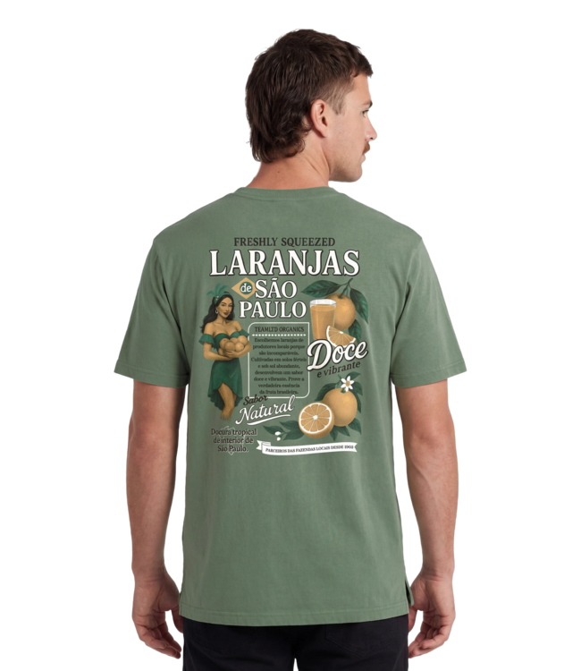 TEAMLTD MENS ORGANICS LARANJA SHORT SLEEVE TEE GREEN