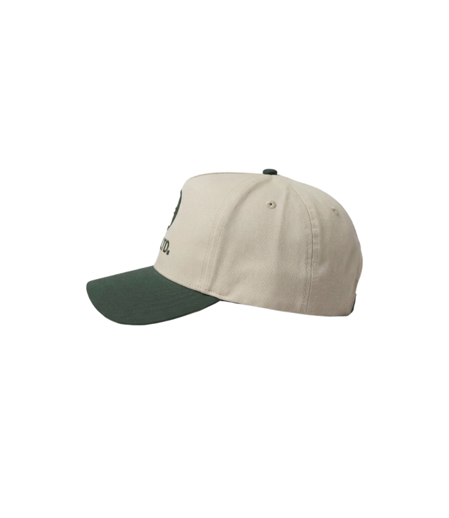 TEAMLTD MENS LOGO SNAPBACK HAT CREAM/HUNTER