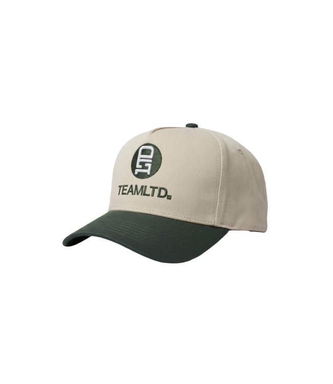 TEAMLTD MENS LOGO SNAPBACK HAT CREAM/HUNTER