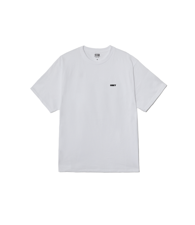 OBEY MENS HELPING HAND SHORT SLEEVE TEE WHITE