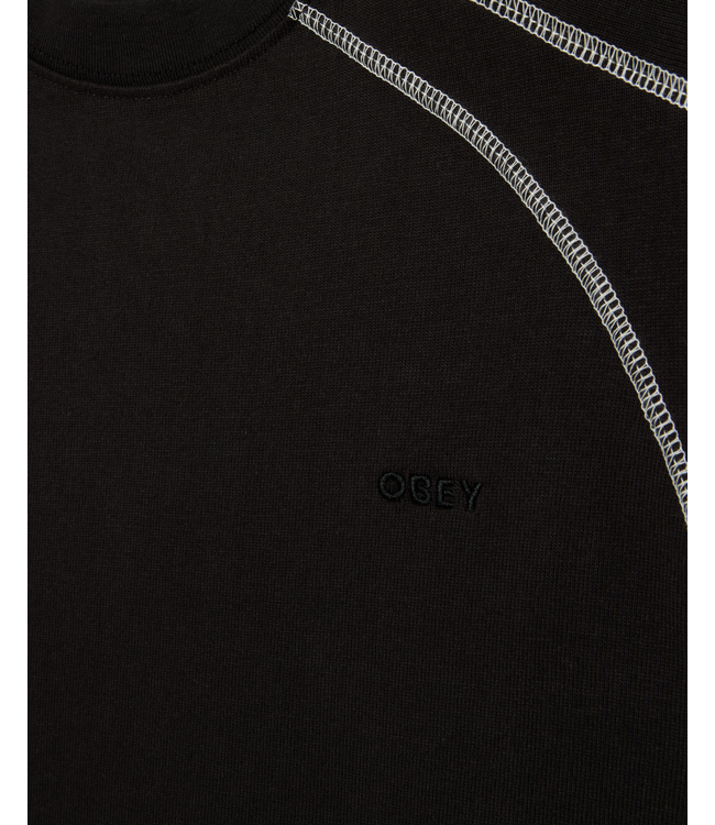 OBEY MENS CONTRAST STITCH SHORT SLEEVE TEE (DIB) DIGITAL BLACK