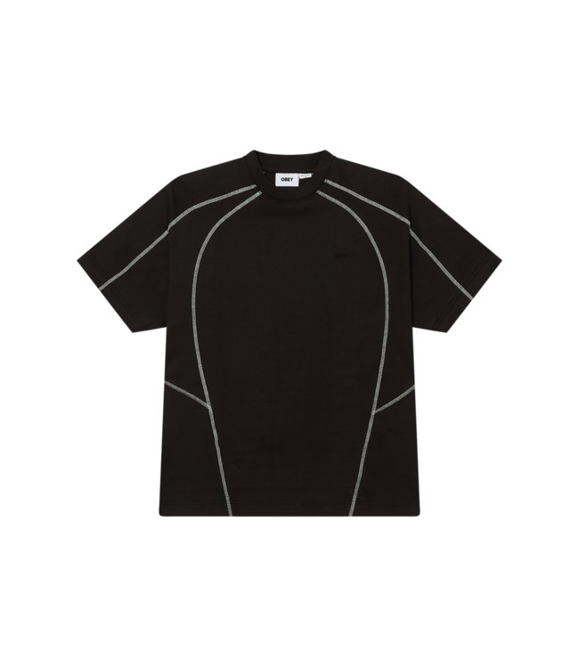OBEY MENS CONTRAST STITCH SHORT SLEEVE TEE (DIB) DIGITAL BLACK