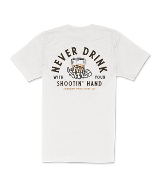 SENDERO SENDERO MENS SHOOTIN HAND SHORT SLEEVE TEE VINTAGE WHITE