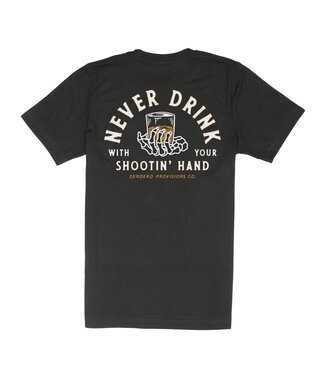 SENDERO SENDERO MENS SHOOTIN HAND SHORT SLEEVE TEE BLACK
