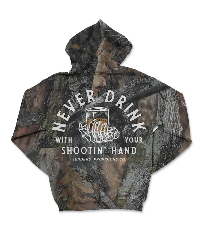 SENDERO MENS SHOOTIN HAND PULLOVER HOODIE WILL TREE CAMO