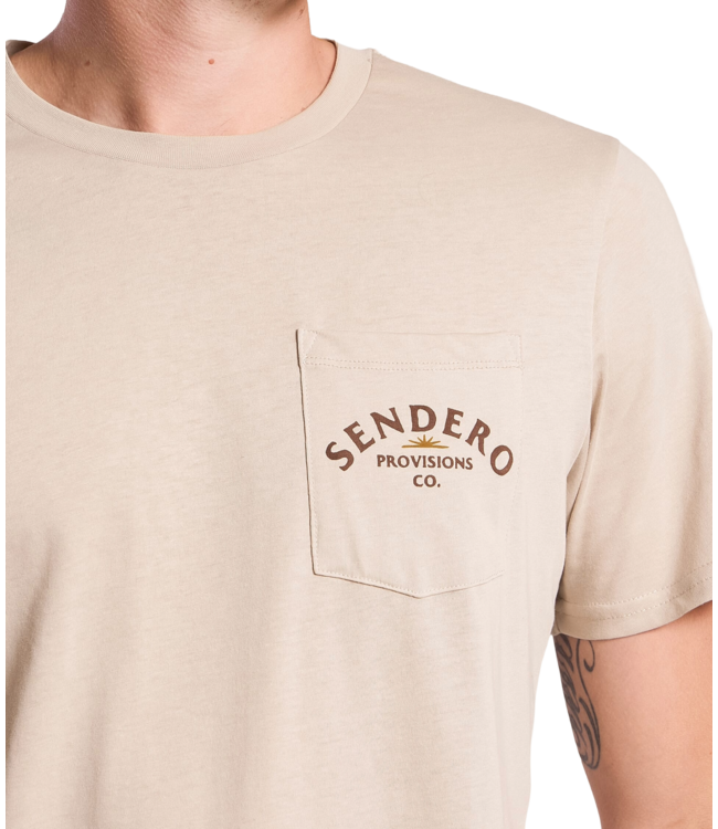 SENDERO MENS DIAMONDBACK POCKET SHORT SLEEVE TEE SAND