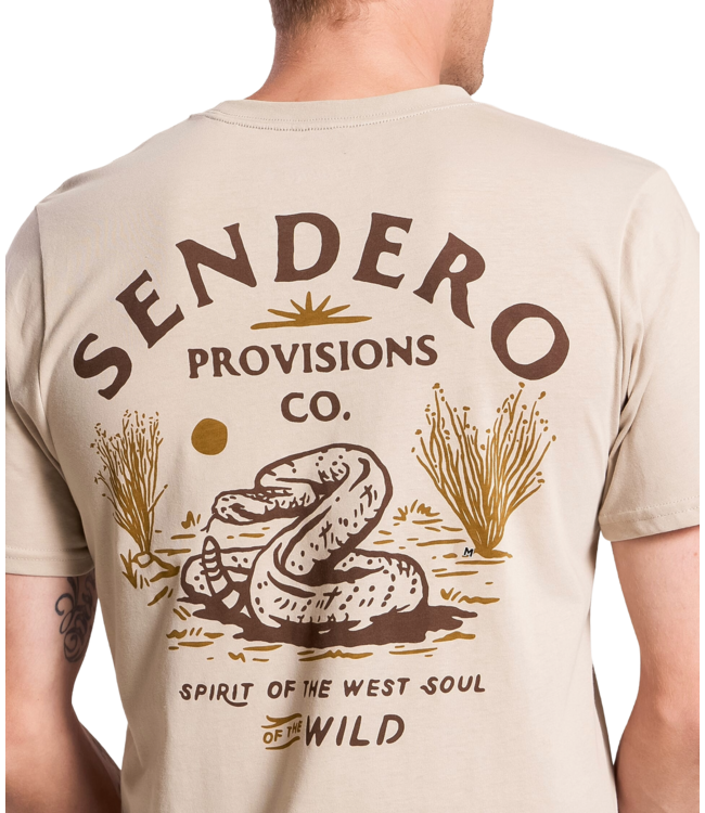 SENDERO MENS DIAMONDBACK POCKET SHORT SLEEVE TEE SAND