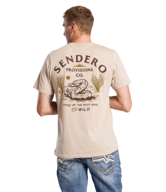 SENDERO SENDERO MENS DIAMONDBACK POCKET SHORT SLEEVE TEE SAND