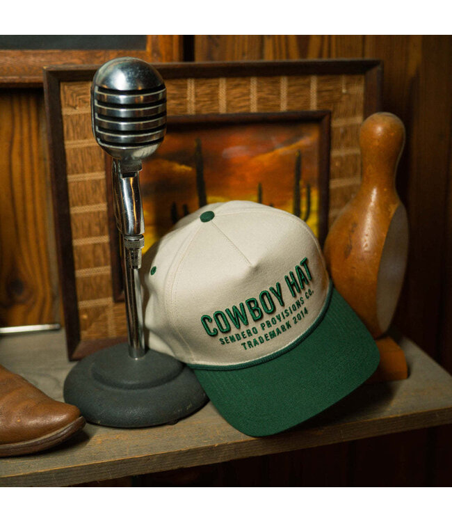 SENDERO MENS COWBOY SNAPBACK HAT CREAM/GREEN