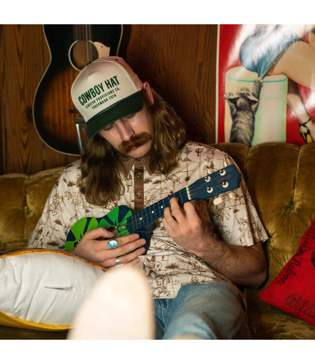 SENDERO MENS COWBOY SNAPBACK HAT CREAM/GREEN