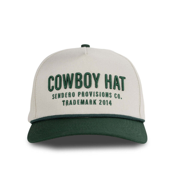 SENDERO MENS COWBOY SNAPBACK HAT CREAM/GREEN