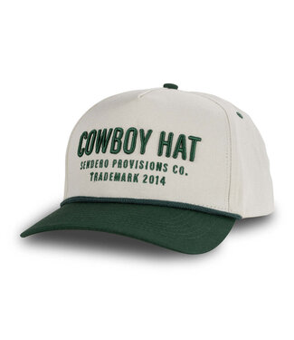 SENDERO SENDERO MENS COWBOY SNAPBACK HAT CREAM/GREEN