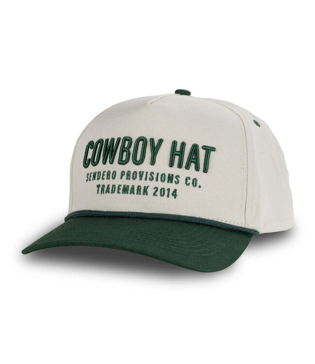 SENDERO MENS COWBOY SNAPBACK HAT CREAM/GREEN