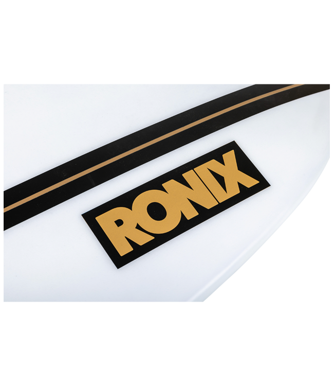 RONIX FLYWEIGHT WAVE KING SURFER WAKESURF BOARD WHITE/BLACK/GOLD 2026