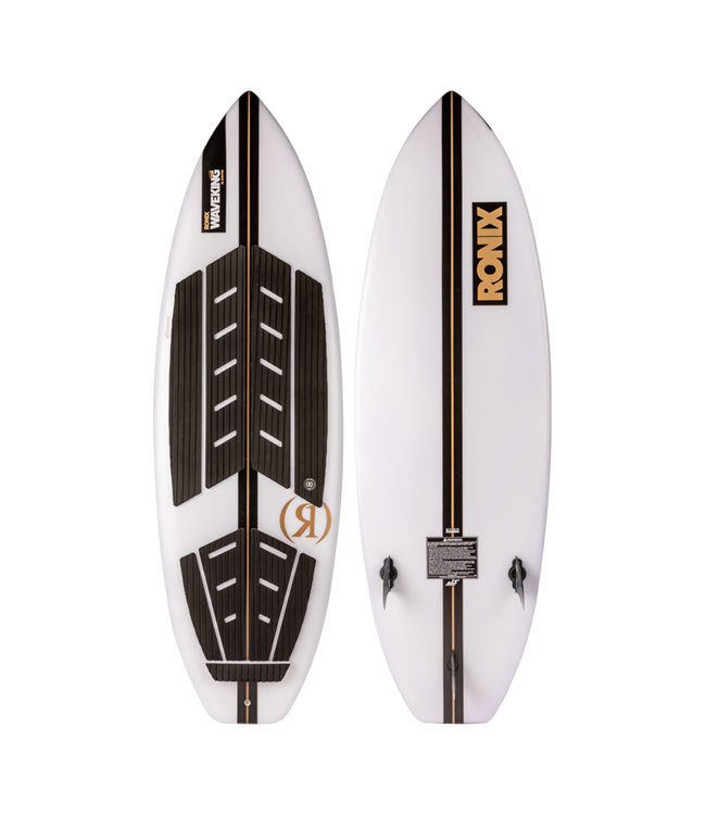 RONIX FLYWEIGHT WAVE KING SURFER WAKESURF BOARD WHITE/BLACK/GOLD 2026