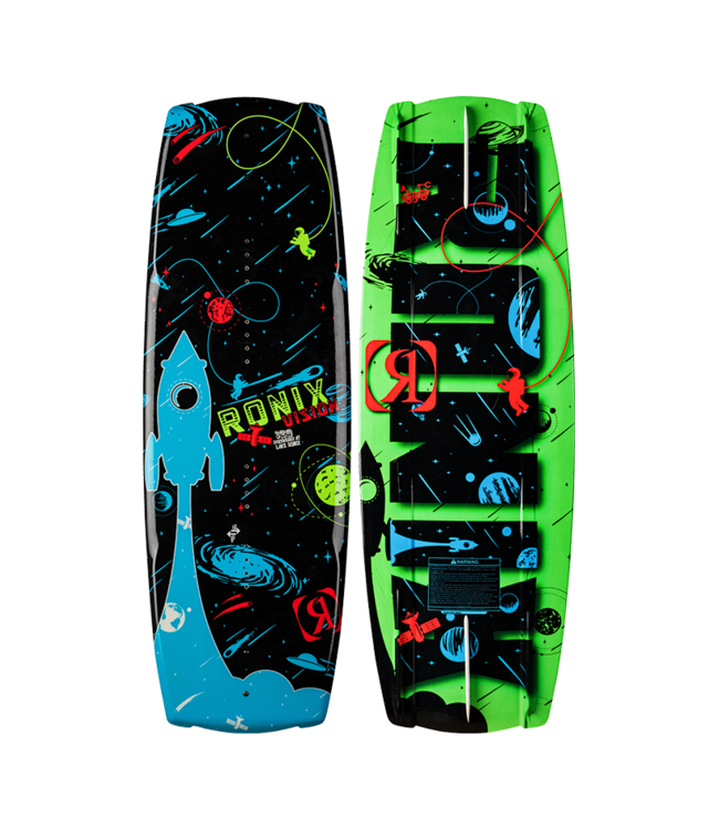 RONIX KIDS VISION WAKE BOARD - GALACTIC BLACK/GLOW N DARK 2026