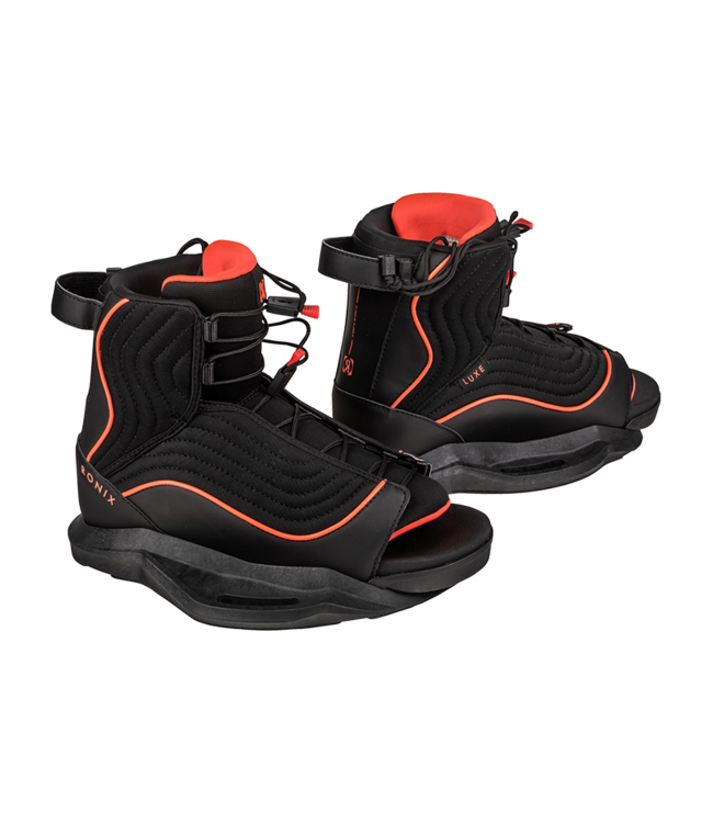 RONIX WOMENS LUXE STAGE 1 WAKEBOARD BOOT BLACK/CORAL 2026