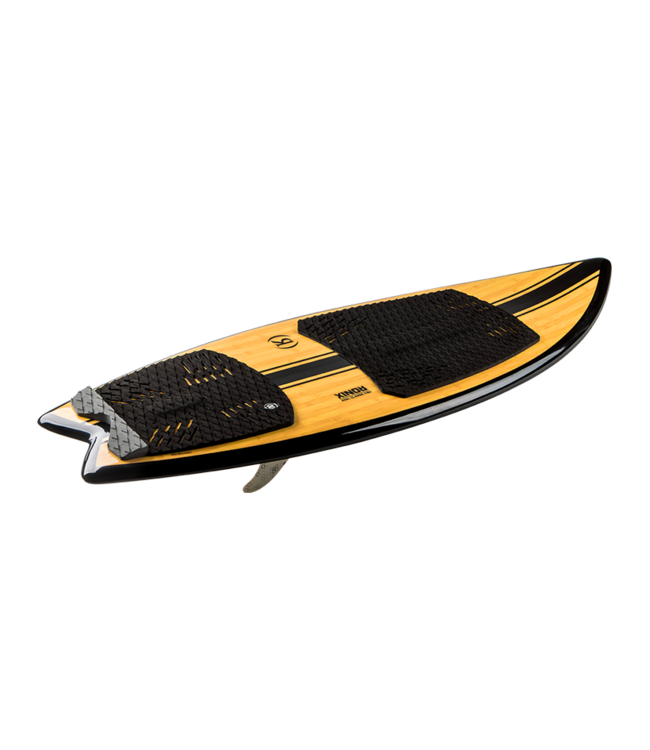 RONIX KOAL CLASSIC FISH WAKESURF BOARD GLOSSY BLACK/BAMBOO 2026