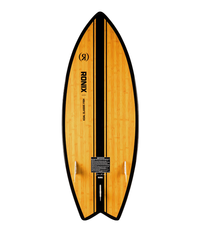 RONIX KOAL CLASSIC FISH WAKESURF BOARD GLOSSY BLACK/BAMBOO 2026