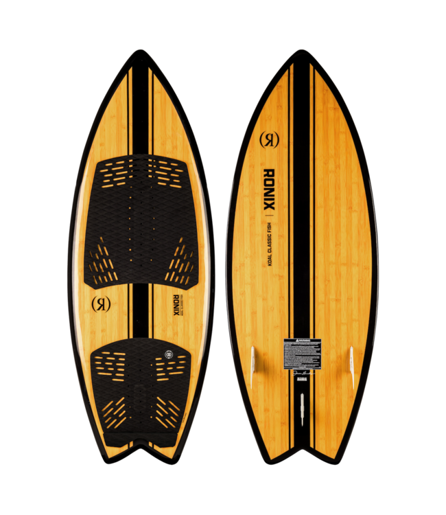 RONIX KOAL CLASSIC FISH WAKESURF BOARD GLOSSY BLACK/BAMBOO 2026