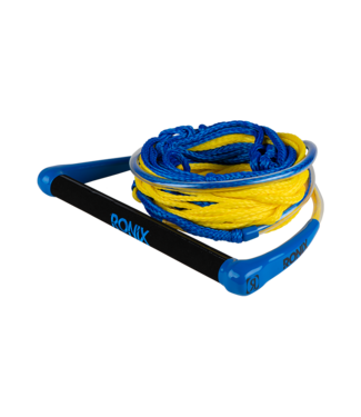 RONIX RONIX SURF ROPE HIDE GRIP 65' 4-SECTION ROPE AND HANDLE COMBO BLUE/YELLOW 2026