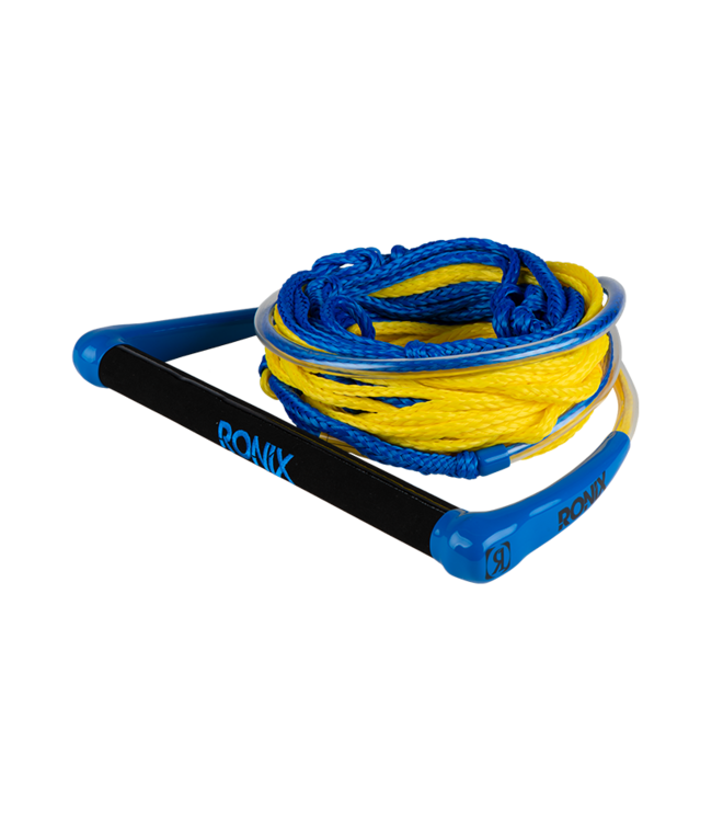 RONIX SURF ROPE HIDE GRIP 65' 4-SECTION ROPE AND HANDLE COMBO BLUE/YELLOW 2026