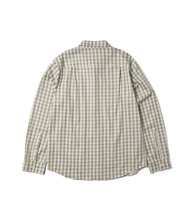 HUF MENS H STAR PLAID LONG SLEEVE SHIRT PUTTY