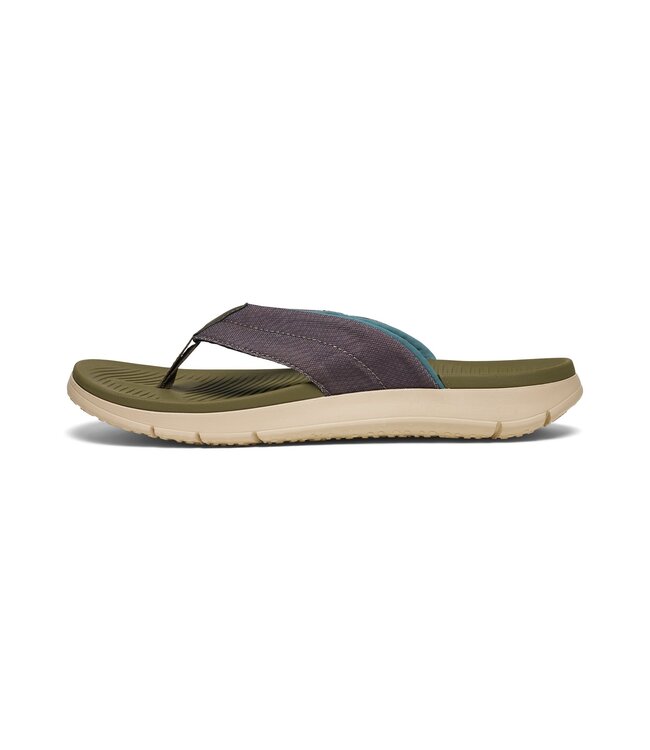 SANUK MENS BEER FOAMIE 3 PT SANDAL BURNT OLIVE