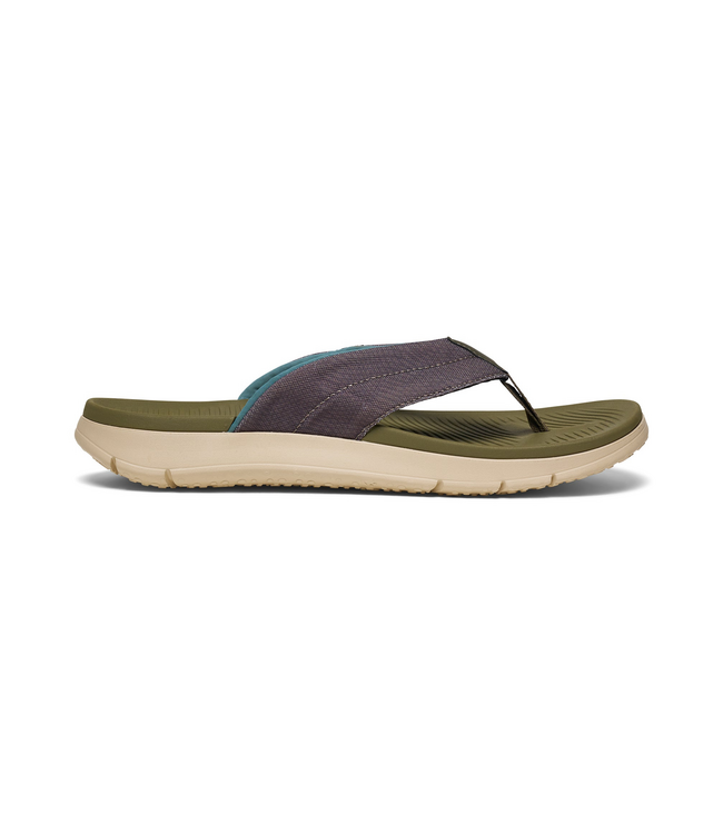 SANUK MENS BEER FOAMIE 3 PT SANDAL BURNT OLIVE