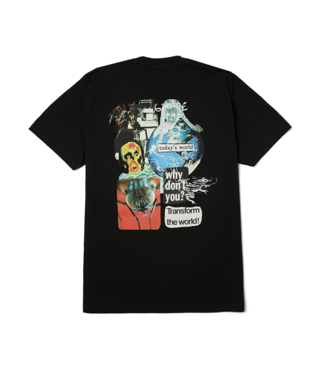 HUF MENS GIMME THE LOOT SHORT SLEEVE TEE BLACK