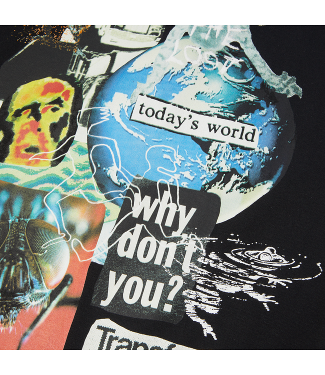 HUF MENS GIMME THE LOOT SHORT SLEEVE TEE BLACK