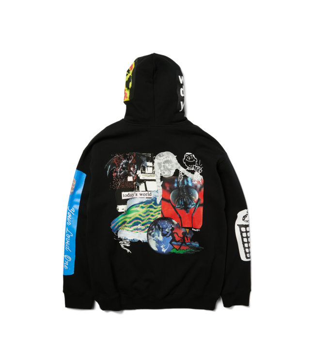 HUF MENS GIMME THE LOOT PULLOVER HOODIE BLACK